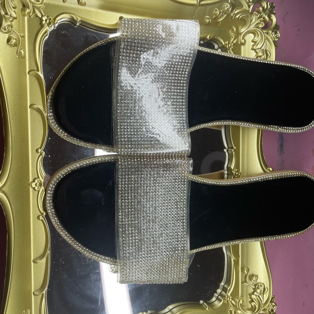Elegant Rhinestone Slide Sandals - Picture 3 of 3